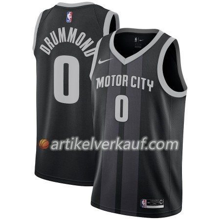 NBA Detroit Pistons Trikot Andre Drummond 0 2018-19 Nike City Edition Schwarz Blau Swingman - Herren